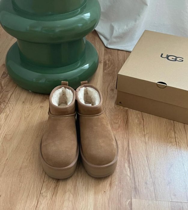 UGG brązowe nowe damskie oryginalne buty na zime wełna śliczne