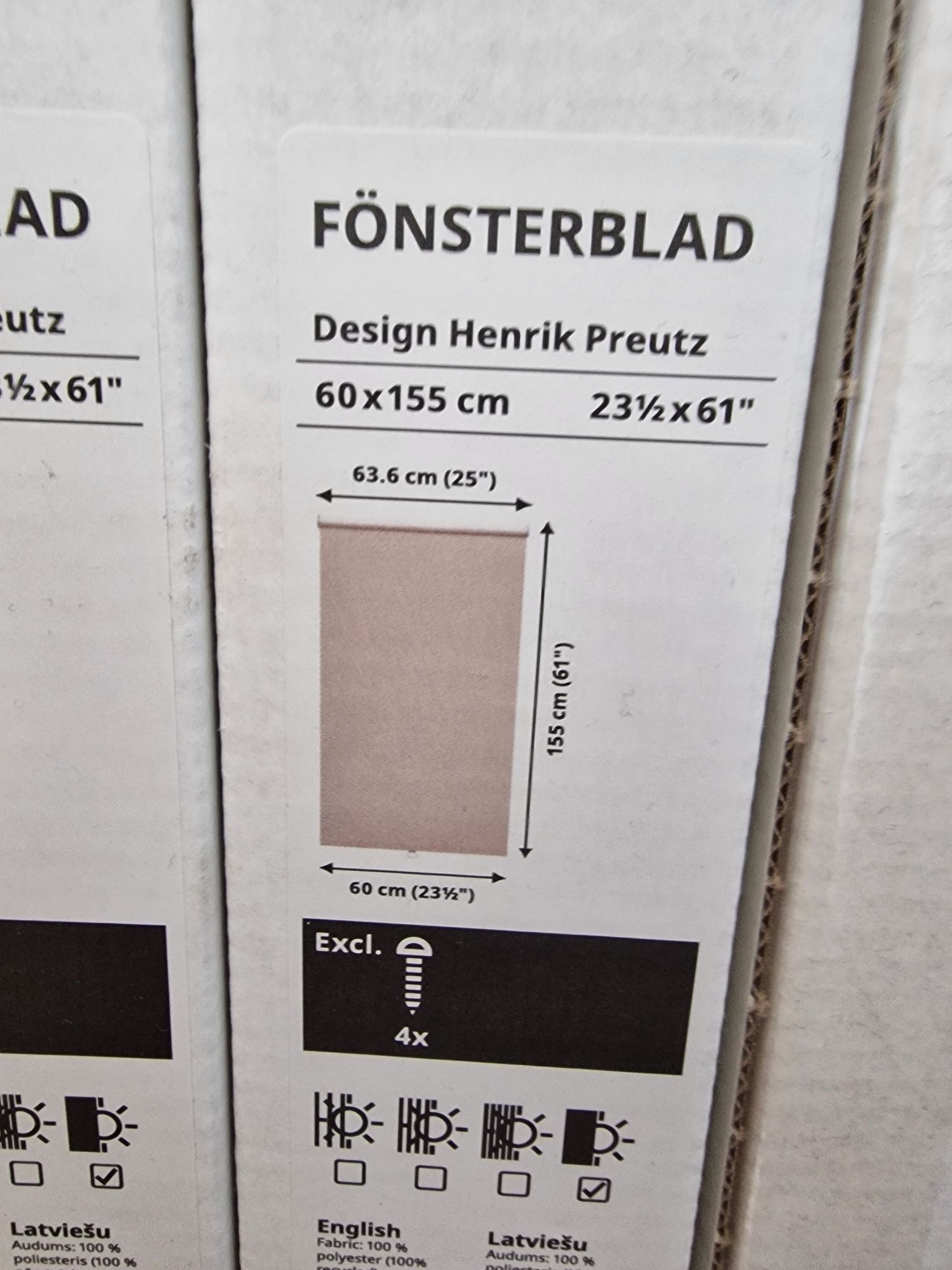 Roleta zaciemniająca IKEA Fonsterblad 60x155