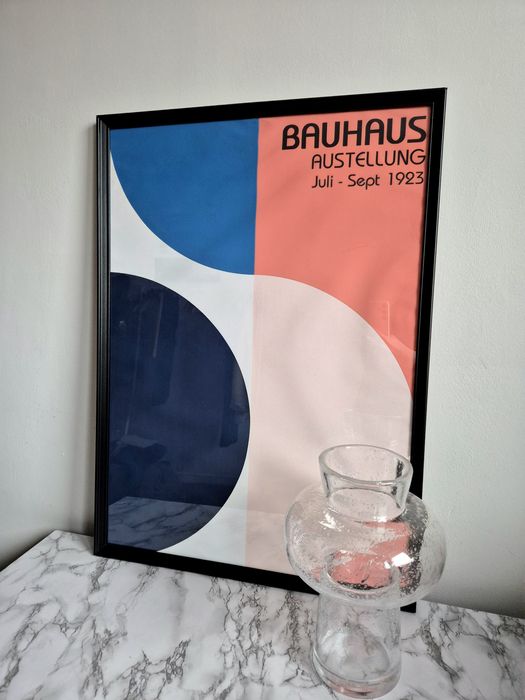 Plakat wielkoformatowy BAUHAUS 50x70 modern poster gometric mid retro