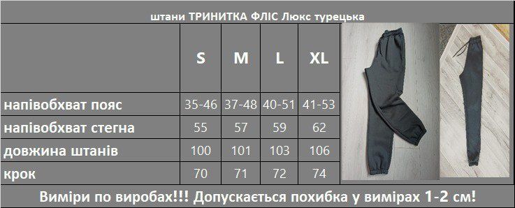 Люкс якість мужские штаны  на флисе Р. 46-48 Тринитка з начосом теплі