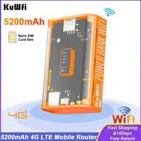 Wifi LTE мобильный 4g роутер, функция павербанк 5200 mah.