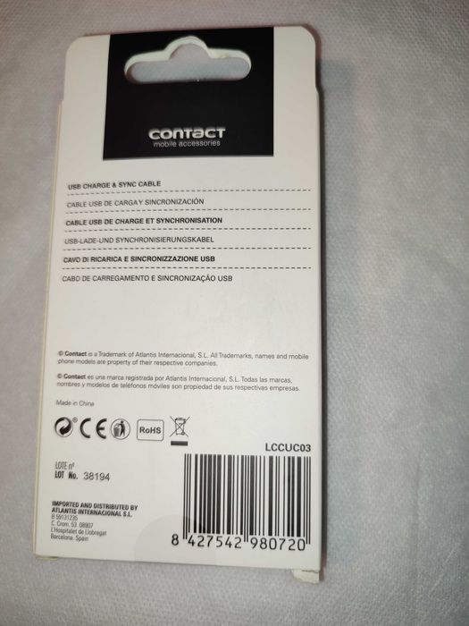 Cabo de dados e carregamento USB-A e USB-C (novo)