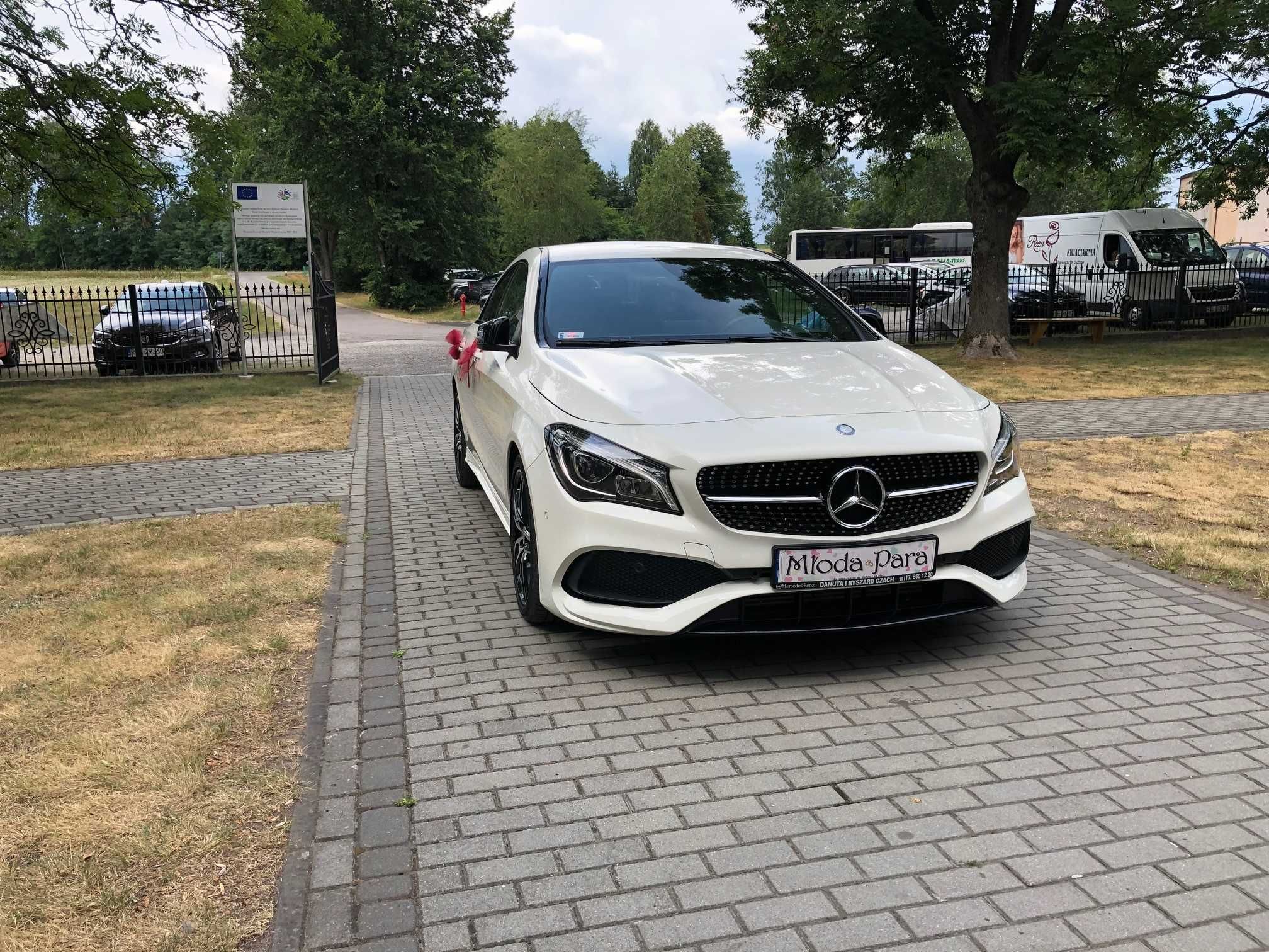 Przejazd do Ślubu, na wesele, Mercedes-Benz CLA AMG Biała perła