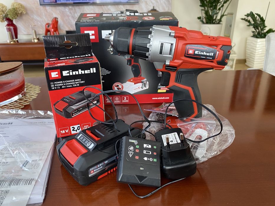 Einhell Wiertarko-wkrętarka akumulatorowa TE-CD 18/2 Li (1 x 2,0 Ah)