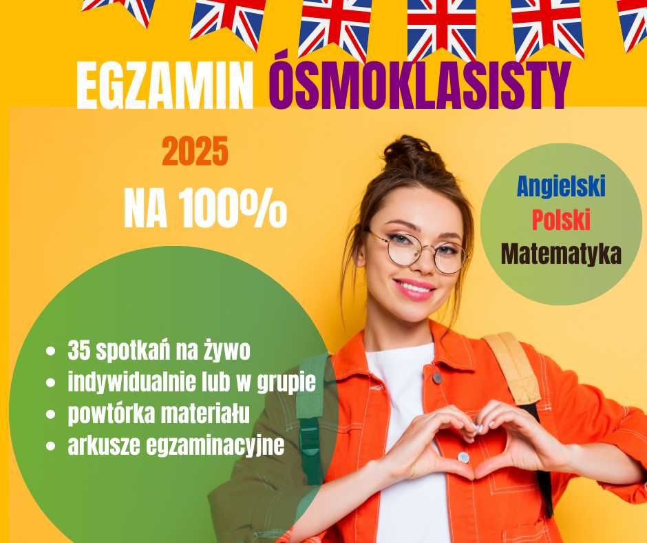 Egz. Ósmoklasisty / Matura /  Korepetycje / Konwersacje