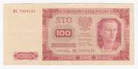 Banknot 100 zł 1948, seria BL, st. 3
