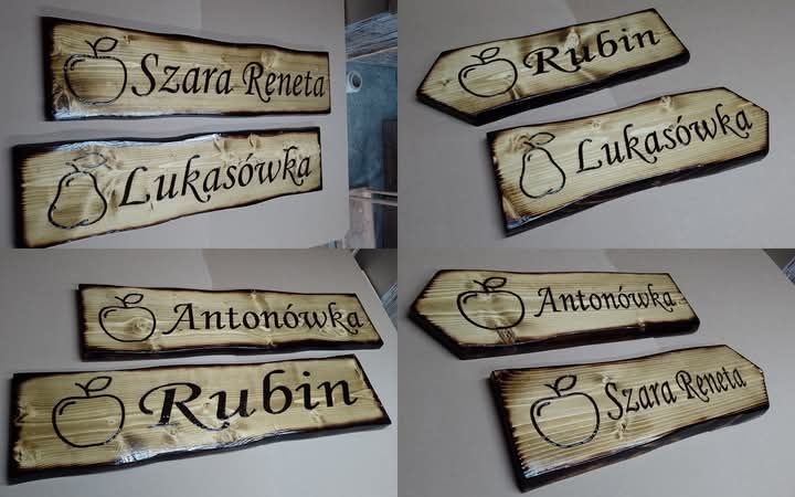 Szyld drewniany 60x170cm lite drewno baner tablica reklama grawer