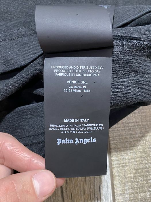 Palm angels black t-shirt tee S черная футболка drip  оригинал