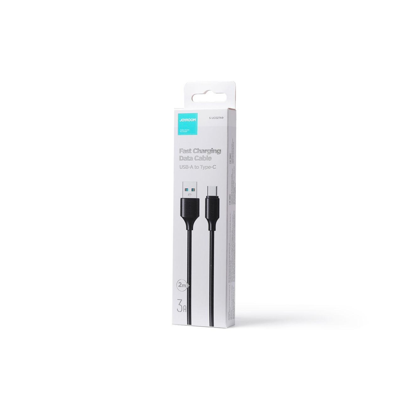 kabel do ładowania i transmisji danych usb - usb typ c 3a 2m czarny