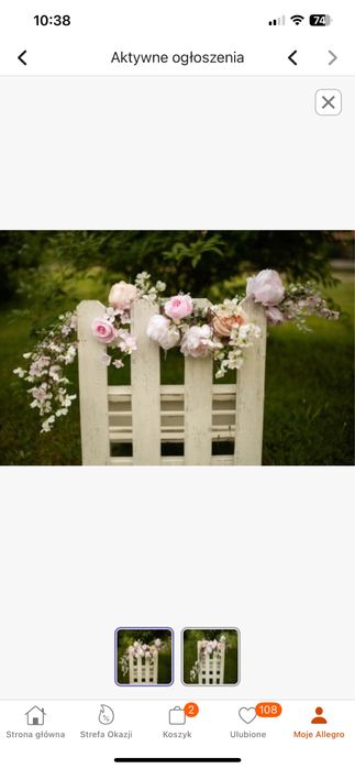 Zwis kwiatowy do sesji