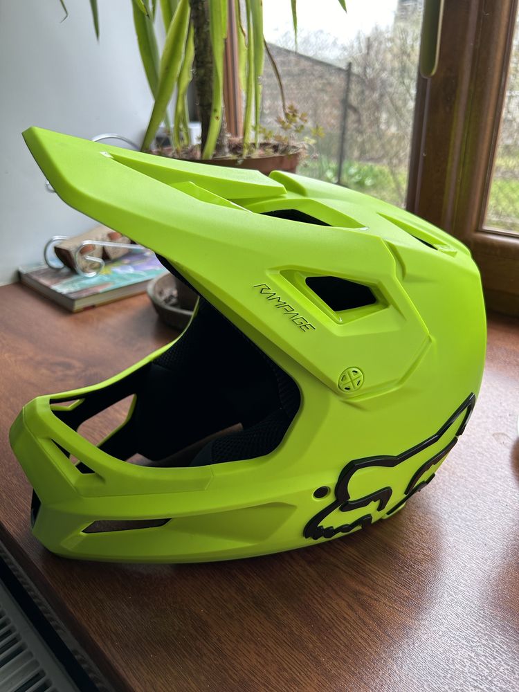FOX Rampage Helmet Yellow L Kask rowerowy downhill
