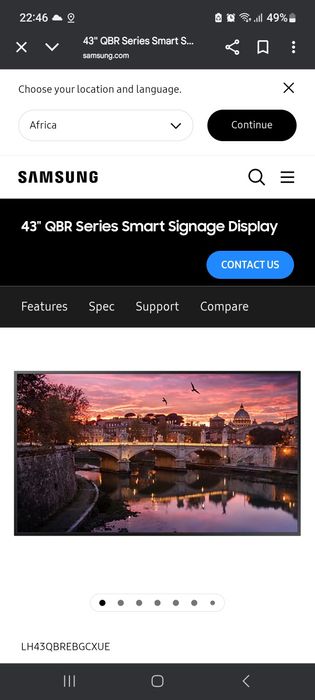 Lcd Samsung QB43R série profissional