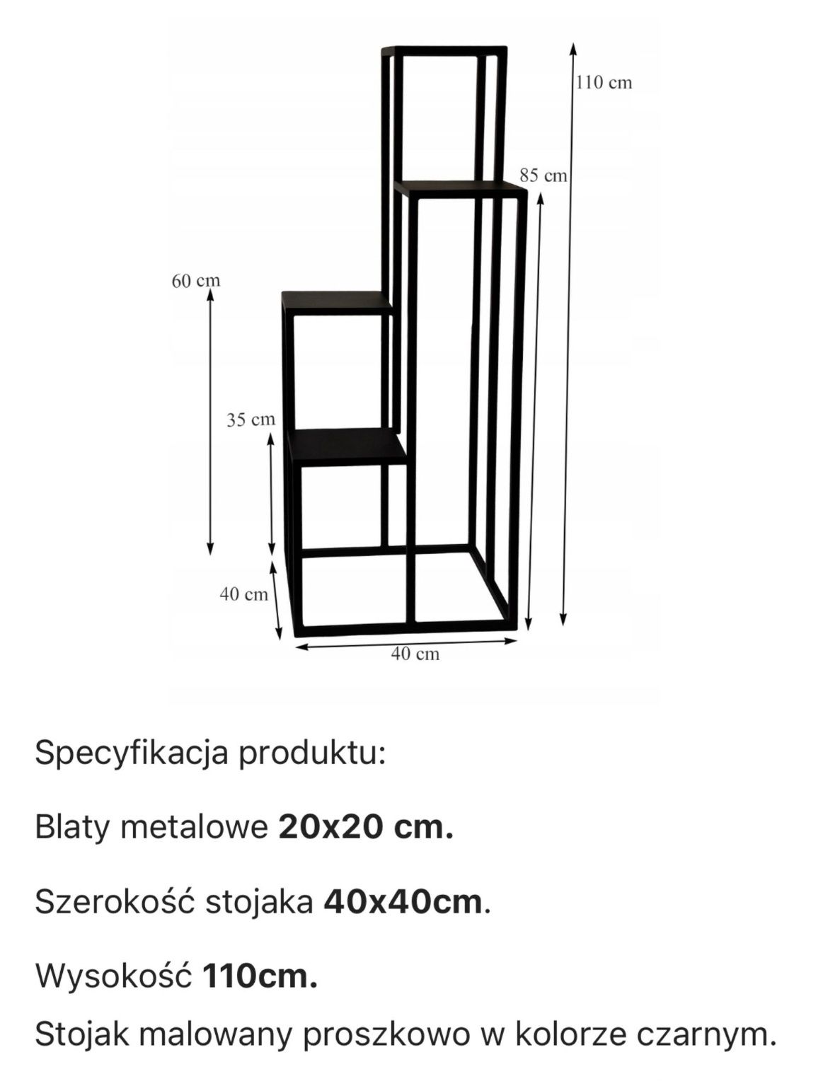 Stojak metalowy na kwiaty