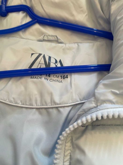 Куртка пуховик Zara 13-14 лет Новый голубой цвет