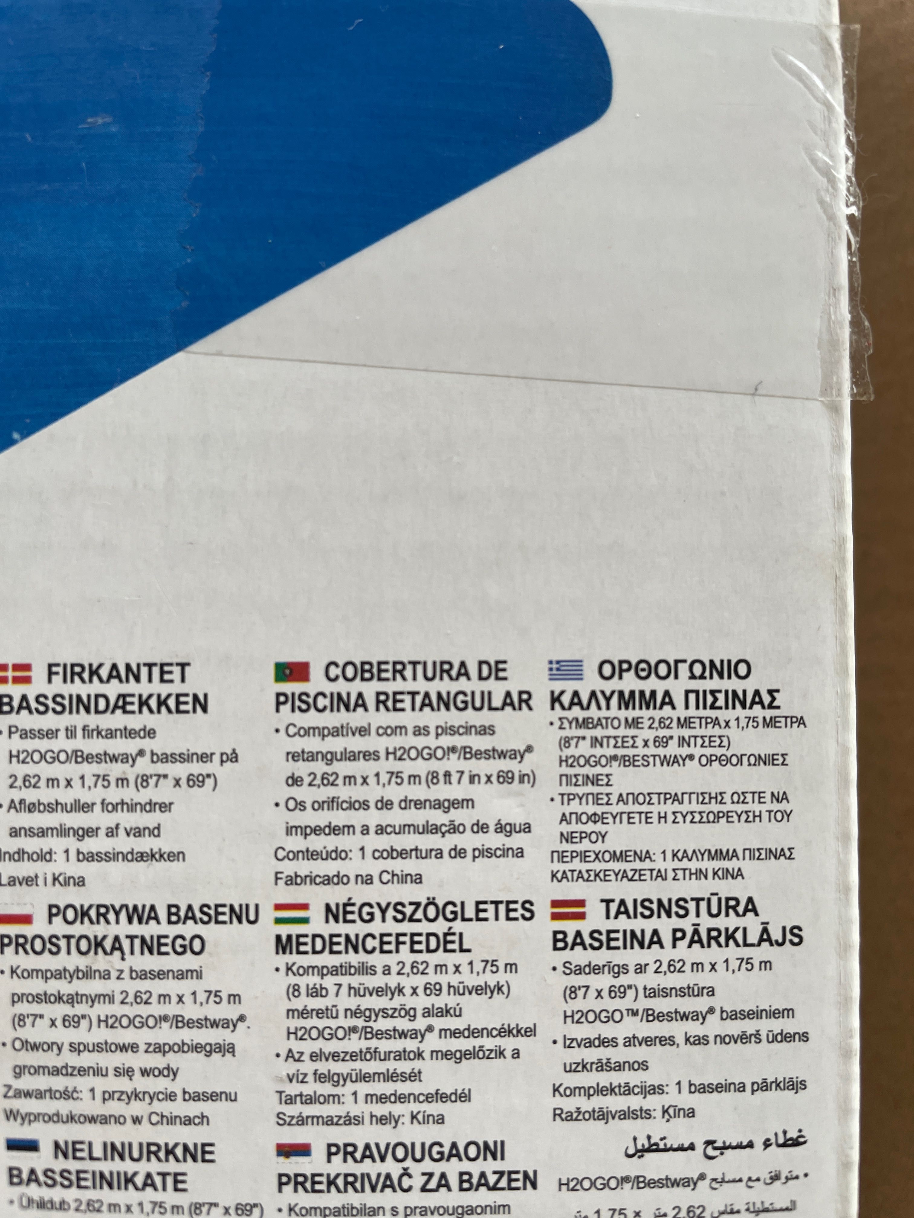 Cobertura de Piscina Bestway Flowclear­™ de 2,62 m x 1,75 m