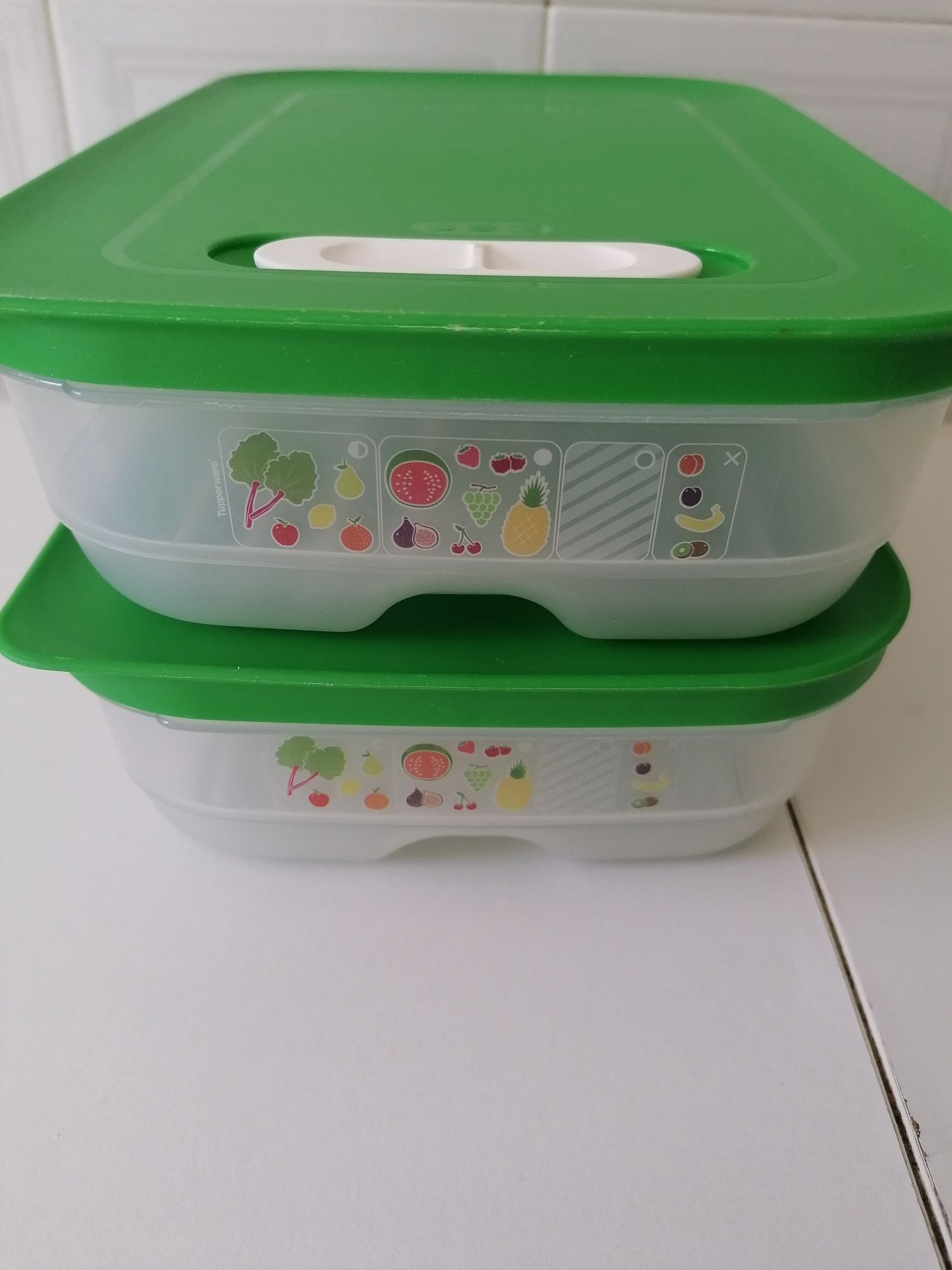 Conjunto de 2 caixas Tupperware