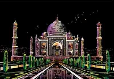 Magiczna Zdrapka - Taj Mahal 40,5x28,5cm - praca zbiorowa
