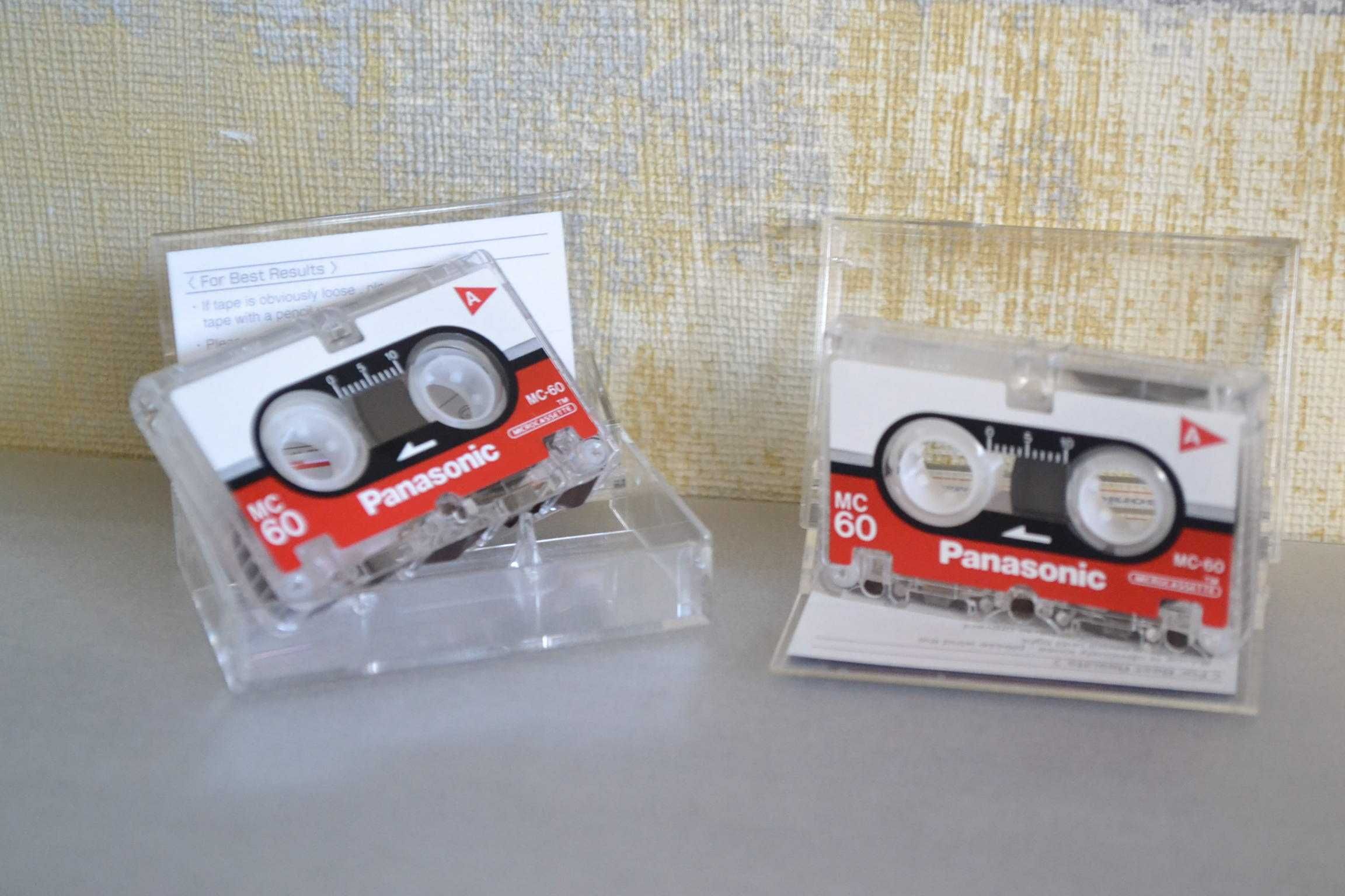 komplet 2szt mikrokaseta micro cassette Panasonic MC-60 do dyktafon