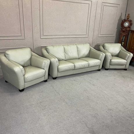 Кожаный раскладной комплект 311 кожаный диван кресло