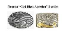 Пряжка на ремінь Nocona "God Bless America" нова USA