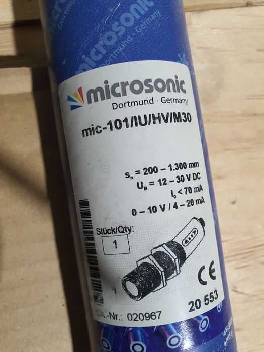 Ultrasoniczny sensor mic-101/IU/HV/M30