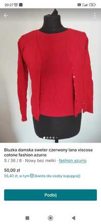 Sweter bluzka kardigan damski nowy