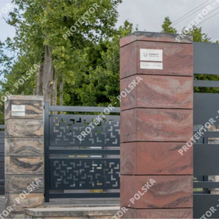pustak ogrodzeniowy przęsło brama podmurówka słupek palisada bloczek