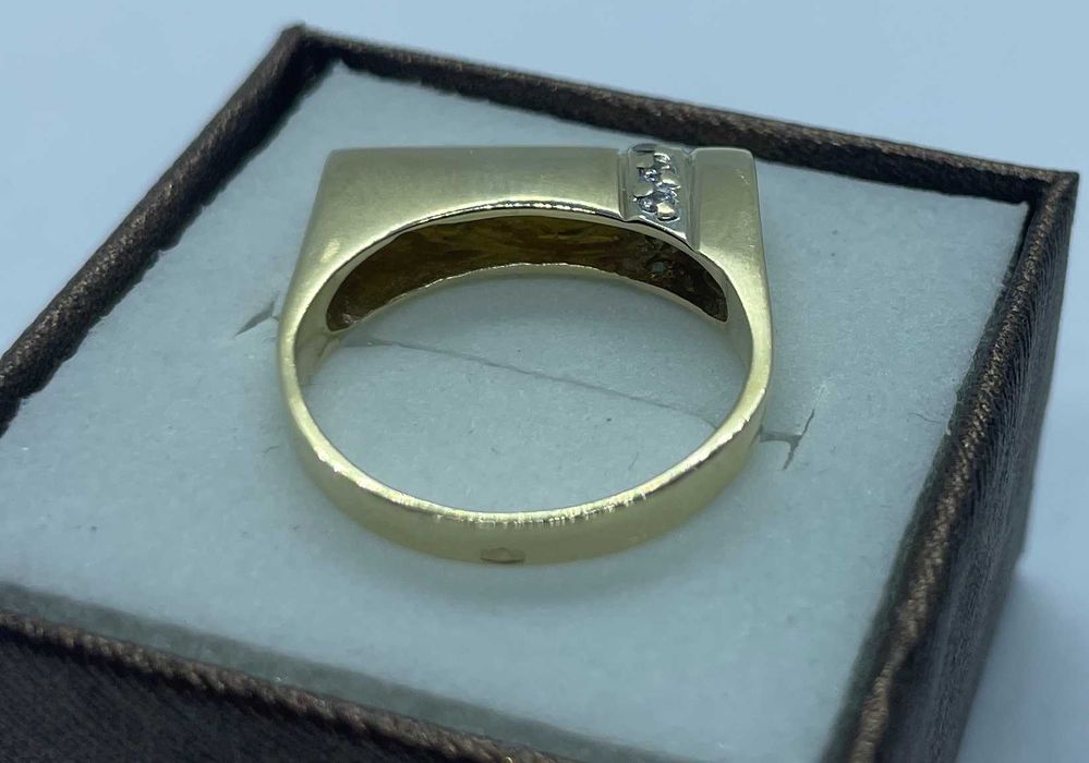 Złoty pierścionek z cyrkoniami 4,52 p585 r13 /ST złoto