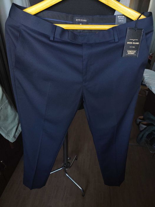 Джинсы брюки River Island trousers Англия w36 stretch navy.