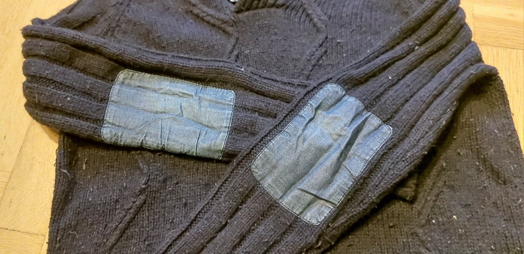 Męski sweter zimowy z kapturem XL Reserved wełna