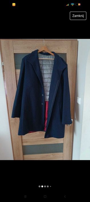 Granatowy Płaszcz męski