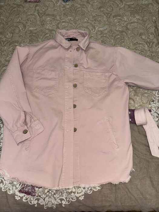 Пиджак рубашка куртка котоновая Zara р40