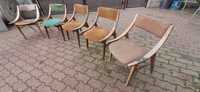 Zabytkowe krzesła skoczki retro vintage PRL