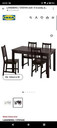 Stól Ikea czarny