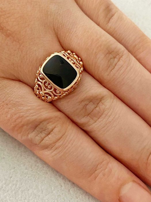 Позолочена Чоловіча Печатка "Орнамент" (Різні Моделі). Позолота