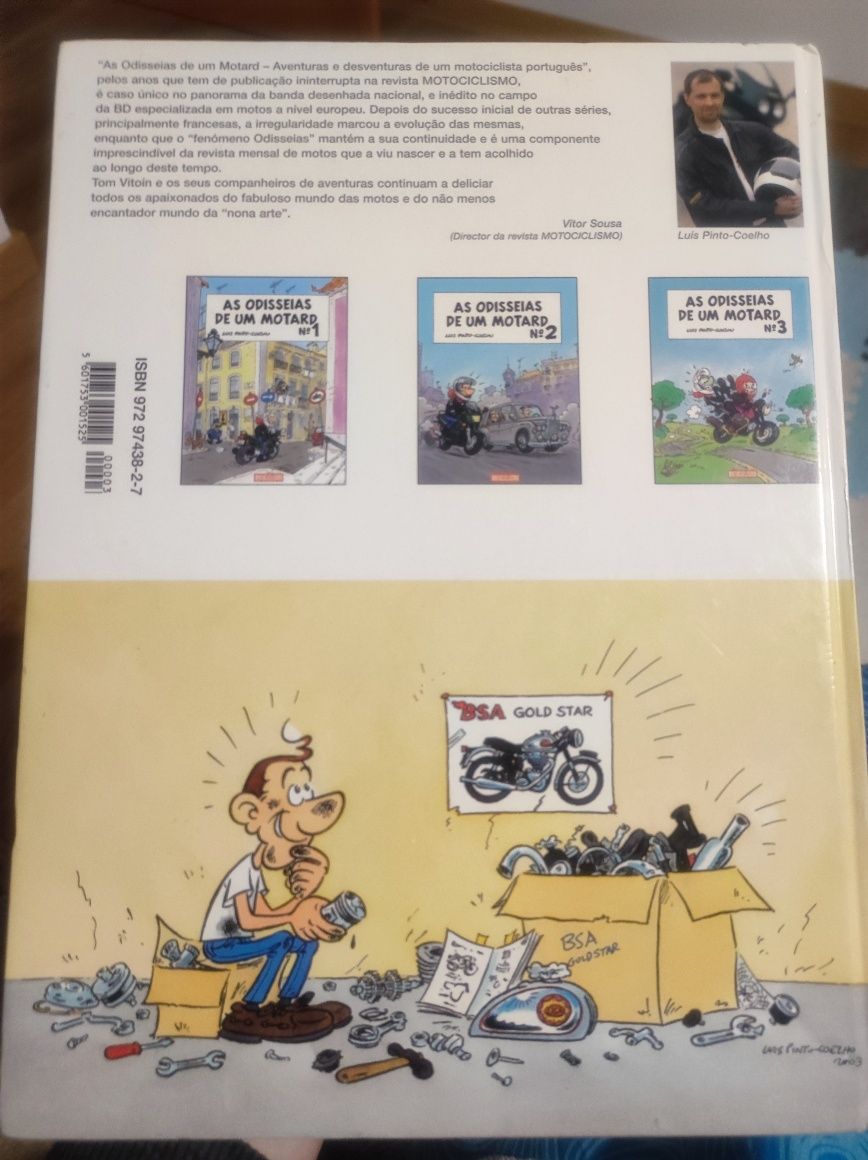 Livro de banda desenhada 'As Odisseias de um motard'