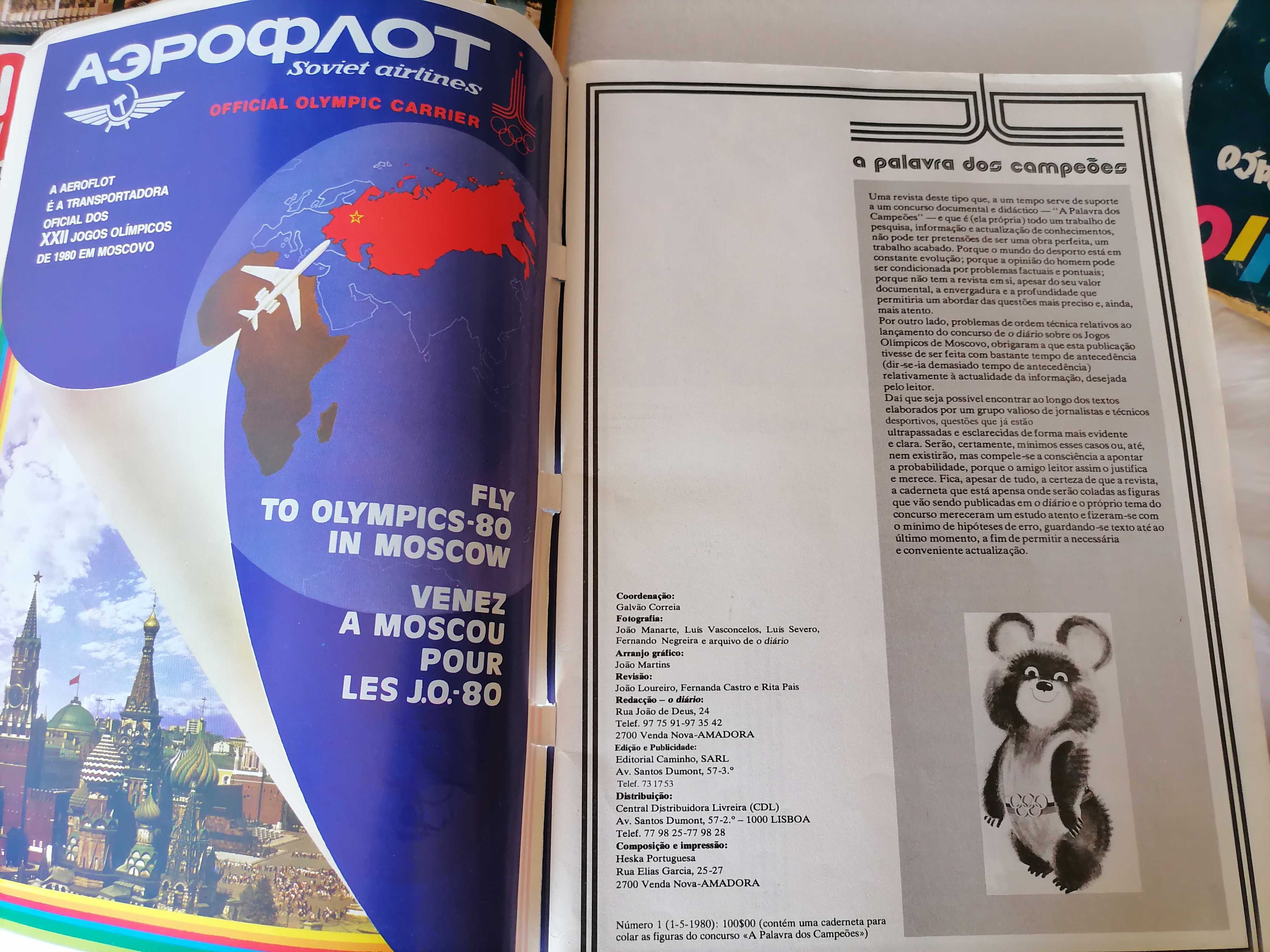 Caderneta e Revista  A PALAVRA DOS CAMPEÕES 1980 *COMPLETA*