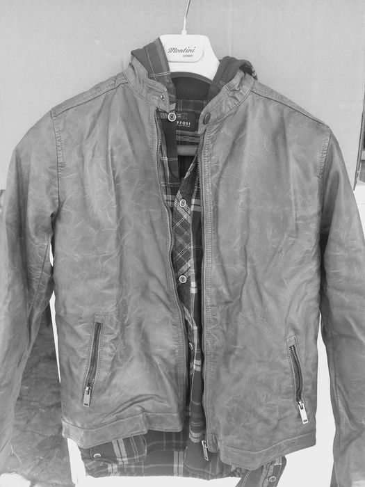 Conjunto de Casaco em Ecopele de menino da Tiffosi e camisa