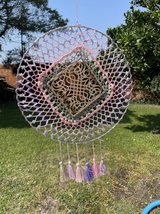 Mandalas de croche feitas á mão