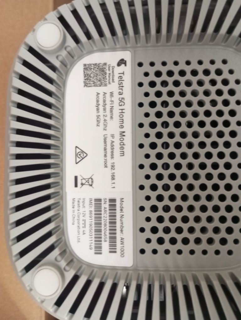 Modem Telstra 5g NOVO
