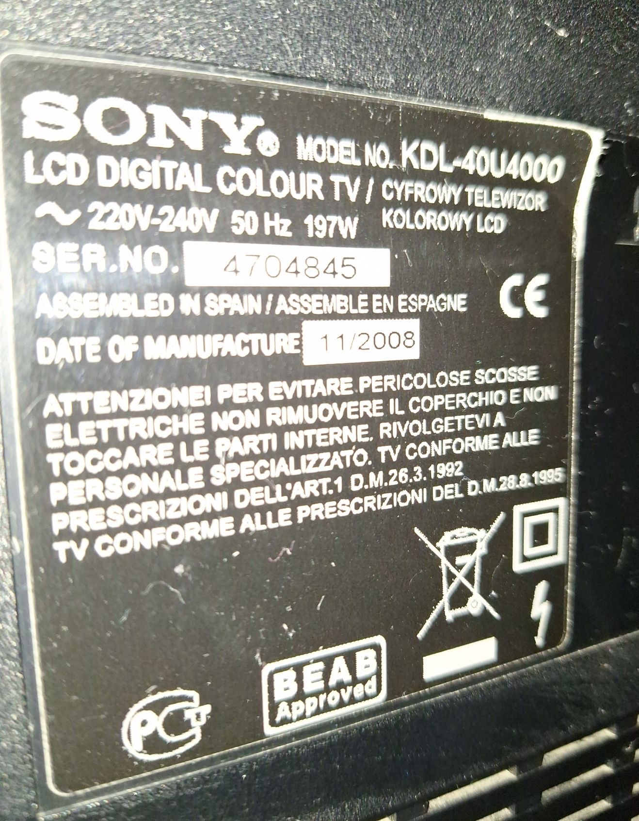 Super sprzęt Sony Bravia