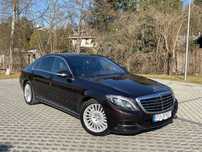 Mercedes-Benz Klasa S auto piękne i zadbane, kolor ciemnobordowy, 4Matic, faktura VAT