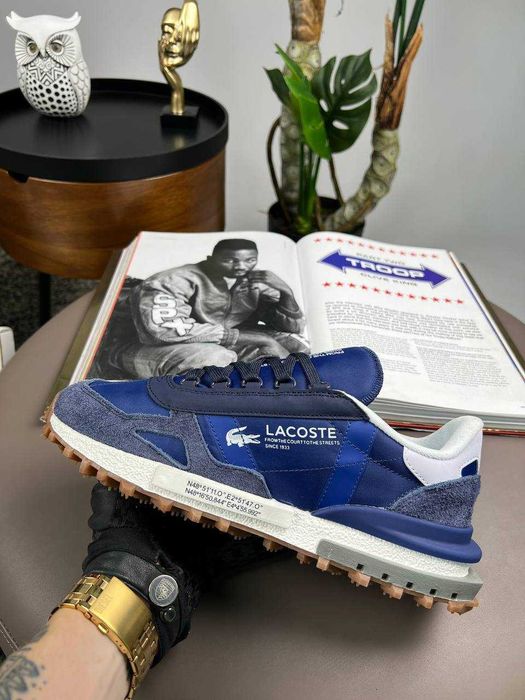 Чоловічі кросівки лакоста Lacoste Elite Active PRM Navy White [41-45]