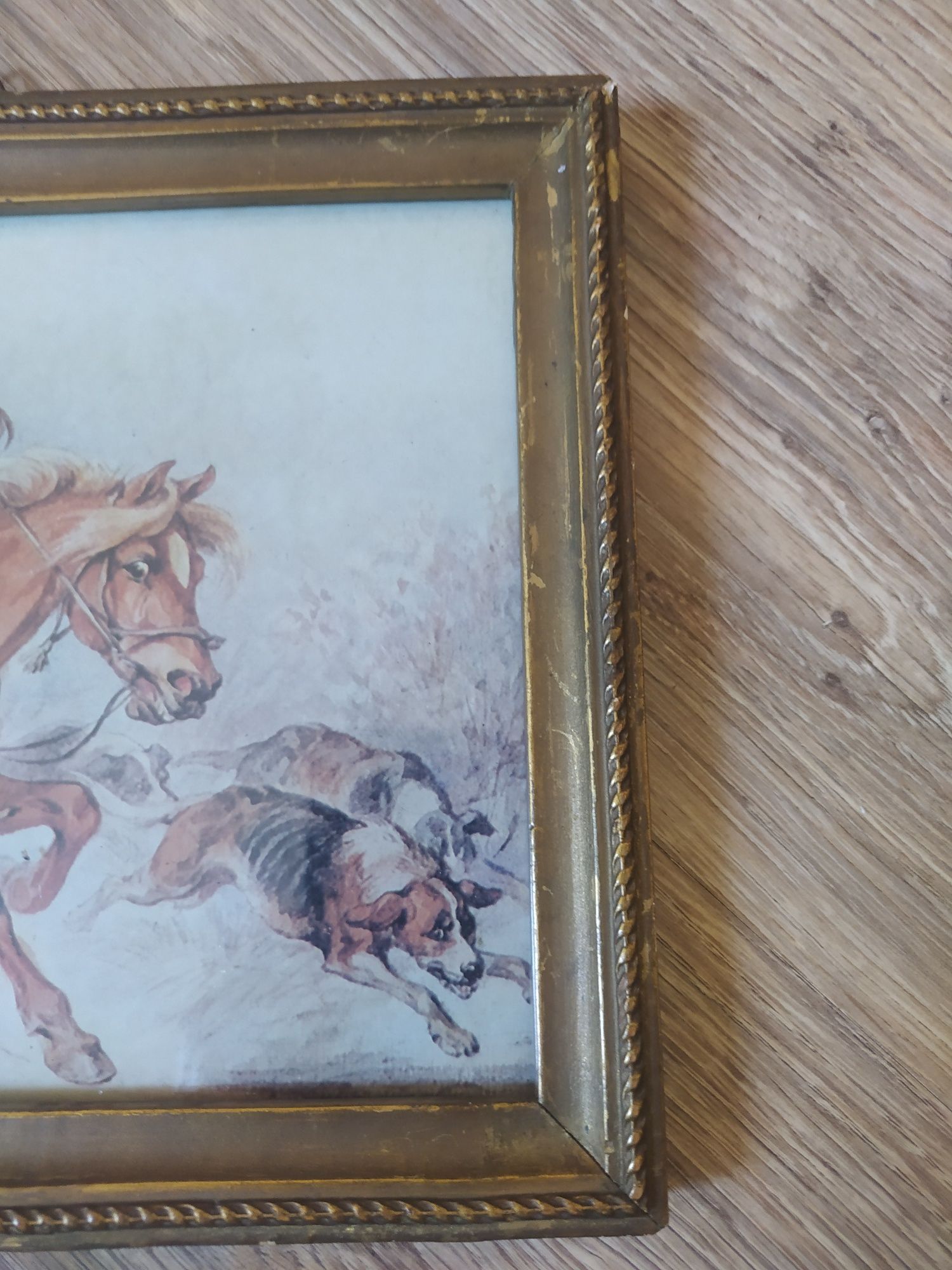 Stara drewniana klimatyczna ramka na zdjęcie/obraz 27x21