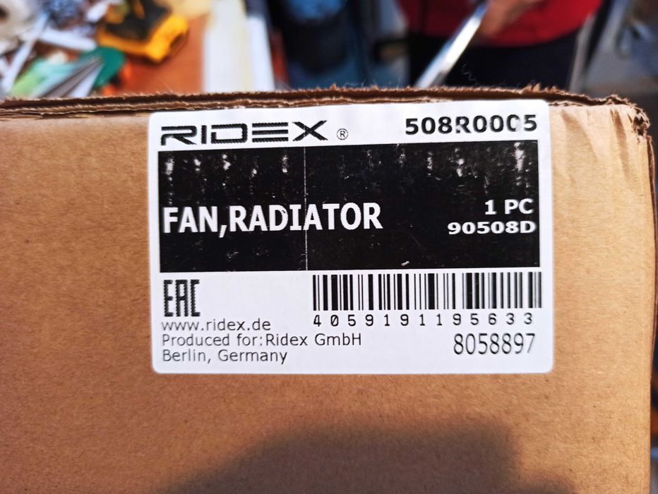 NOVO - AUDI SEAT VW - RIDEX Ventilador de radiador 508R0005