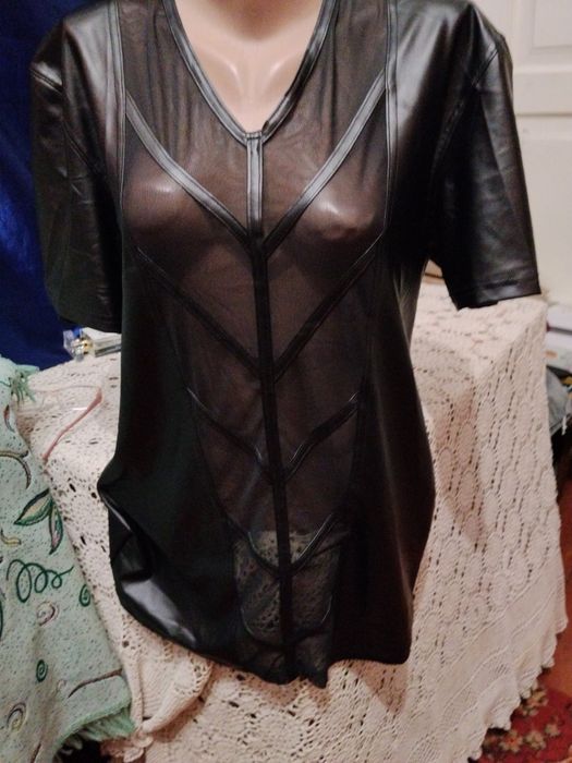 Топ туніка як шкіряна