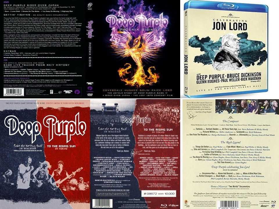 Deep Purple 3x Blu Ray Wacken LORD + Phoenix DVD