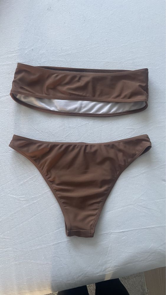 Brazowe bikini shein S/36