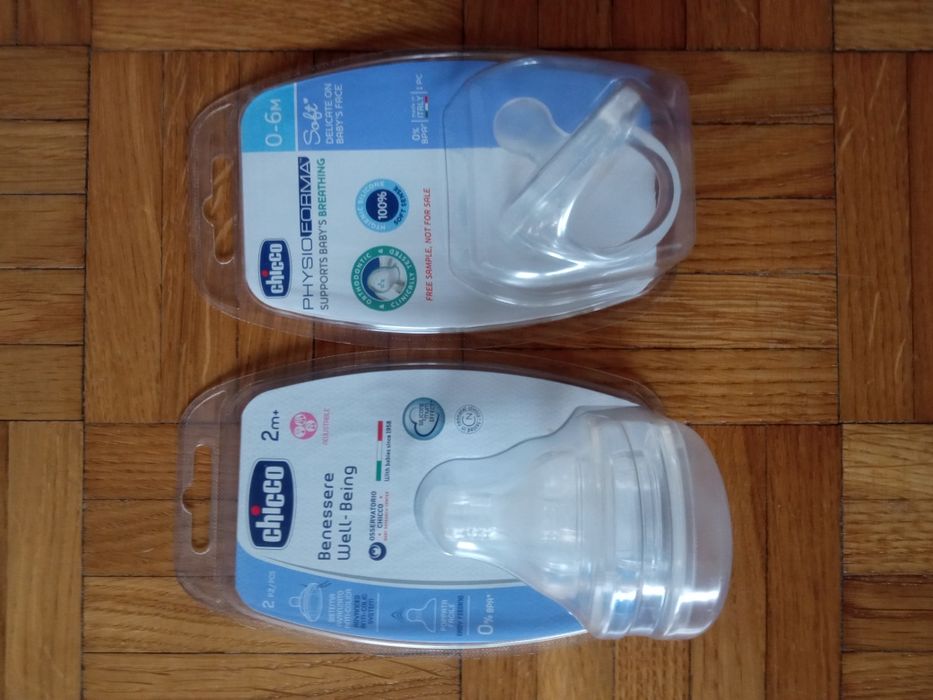 Smoczek uspokajający i smoczek do butelki Chicco