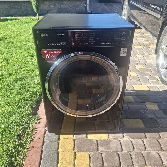 LG 8 кг Пральна машина, чорний колір